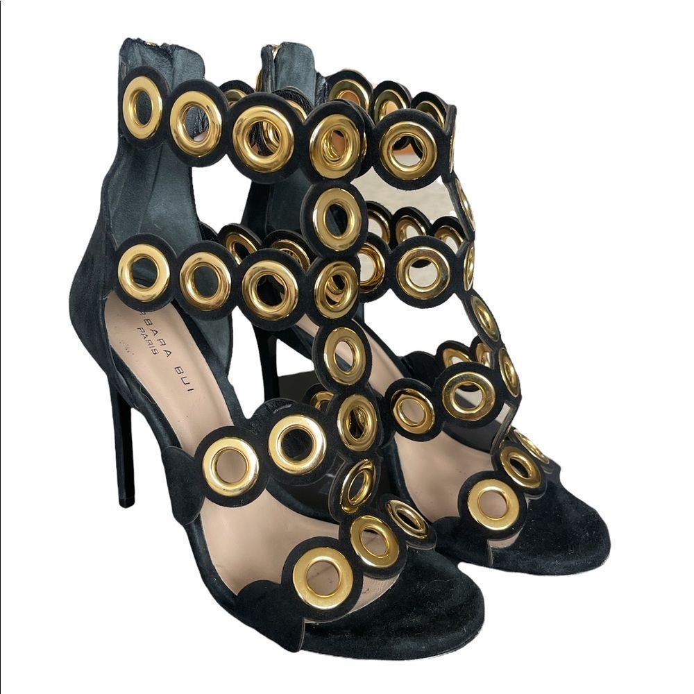 Barbara Bui heels with gold hardware size 36